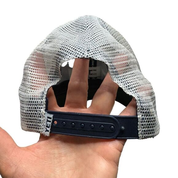 Yeti Cooler Hat Cap Trucker Mesh Strap Back Adjustable Blue Outdoor - Picture 4 of 5